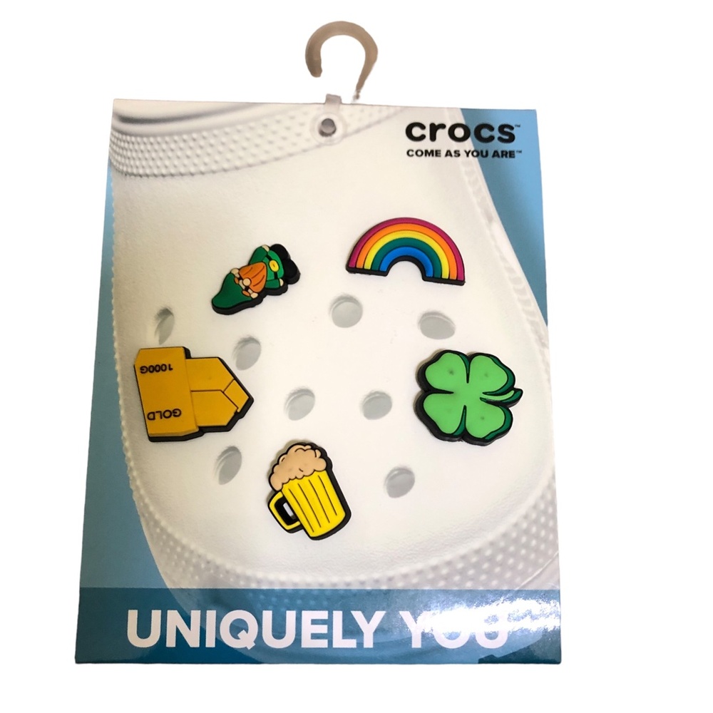 CROC Jibbitz shoe charms St. Patricks Day 5 Pack -Unisex Croc Jibbitz